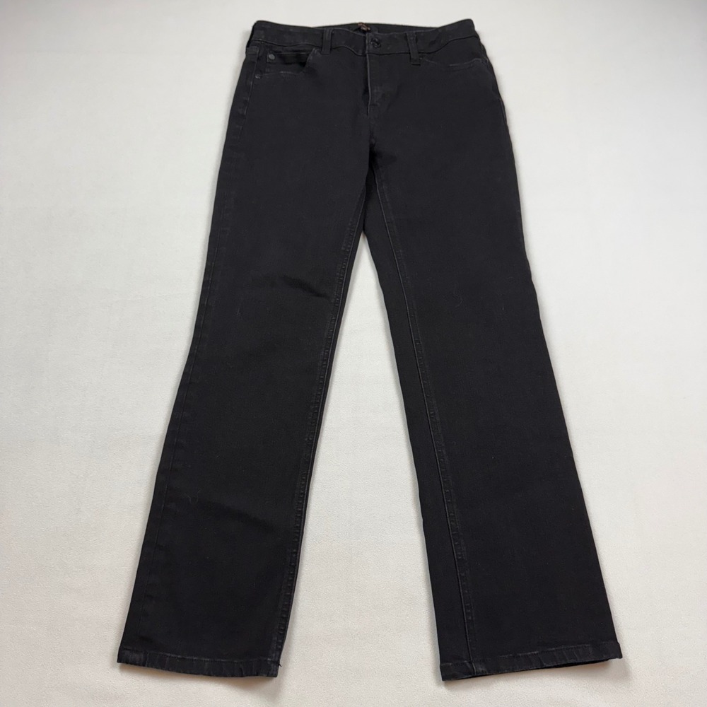 Quince Womens Stretch Mid Rise Slim Straight Jeans Black Size 28 LB71014-KDW01